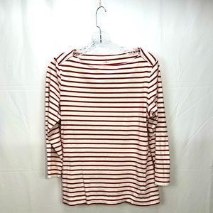 LL Bean Signature Soft Cotton Modal Blend 3/4 Sleeves Boatneck Tee